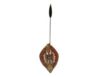 Tribal Collaboration: Maasai Spear & Samburu Shield Bundle Samburu shield and 1 authentic, genuine Maasai-forged iron spear