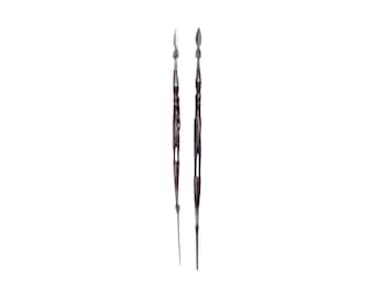 ON SALE!  Maasai Royal Spears (45 inch),Hand Carved  African Wooden  Decor, Unique Tribal Art Collector Gift Set, East African Ethnographic