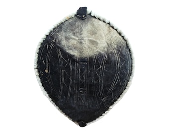 Hand Painted Masai Shield: Authentic African Tribal Art Wall Decor