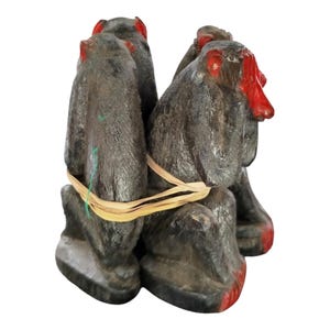 Hand-Carved African Baboon Figurines: Four Wise Monkeys Sculpture 4.6 (42)