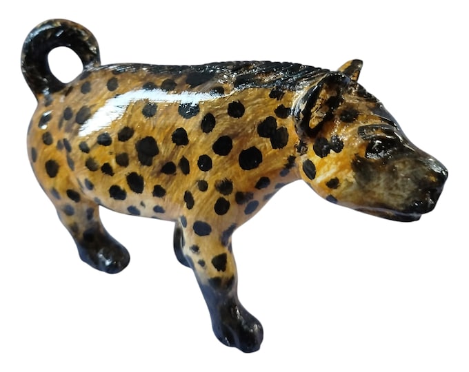 On sale! Hand-Painted Spotted Hyena Figurine - African Wildlife Art Decor |Traditional Decor|home decor
