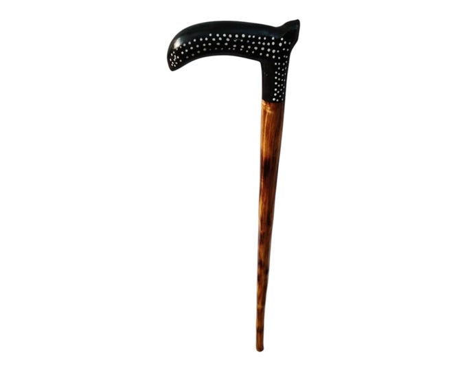On Sale Strut with Confidence: Guinea Fowl Walking Stick for Distinguished Persons Cane hiking stick Status Stick Status Stick Earthy