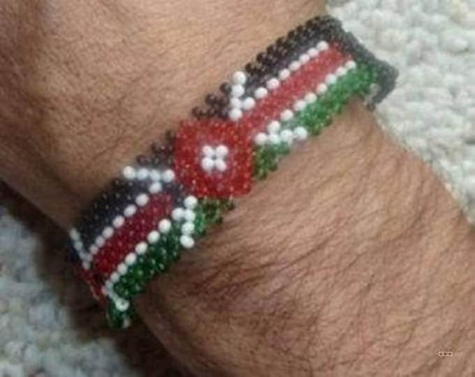 Kenyan Flag bracelet | Beaded Bracelet | Kenya Hakuna Matata