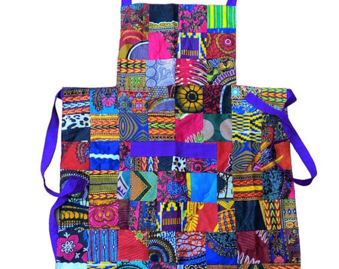 African Patchwork Apron | Print Apron | African Kitchen | Ankara Apron
