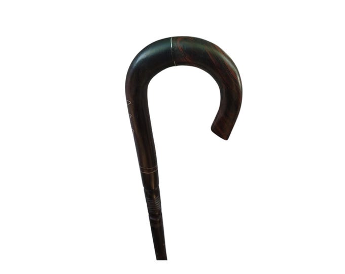 On Sale Symbol of Power: Intricately Carved Malawi Royal Walking Stick (Carved for Kings) Walking Cane | Status Stick Pointing Stick black