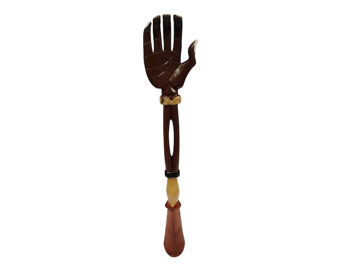 ON SALE!Hand-Carved Wooden Back Scratcher with Hand Motif - Unique Home Accessory