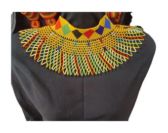 アフリカのマサイ族のビーズの首輪ネックレス マサイ族の首輪 - Etsy 日本