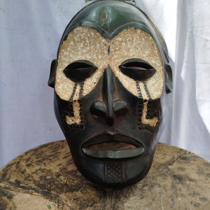 Authentic Chokwe Crying African Mask Captivating Chokwe Mask Art gift wood Wall Hanging Home Decor