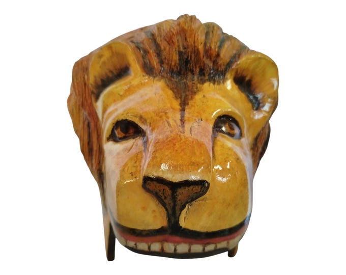 On sale! Hand-Carved Wooden Lion Mask - Majestic African Art Decor |Traditional Decor|home Decor