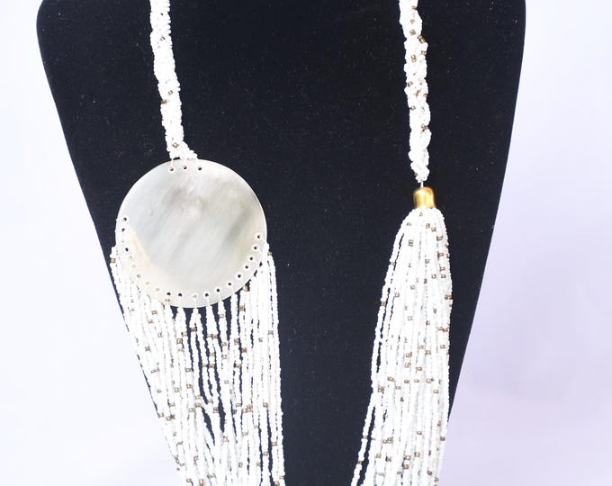 On SALE African Beaded Multicolored white Necklace | Maasai Necklace | Stylish | Gift for Her | Masai Mara