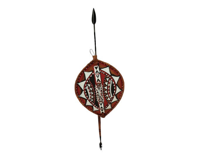 Defend with Honor: Authentic Maasai Warrior Bundle (Spear & Shield) maasai shield and 1 Authentic Genuine Maasai-forged Iron spear