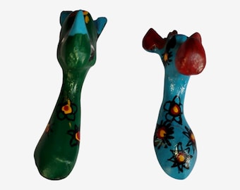 Hand-Carved African Animal Fridge Magnets: Safari Set