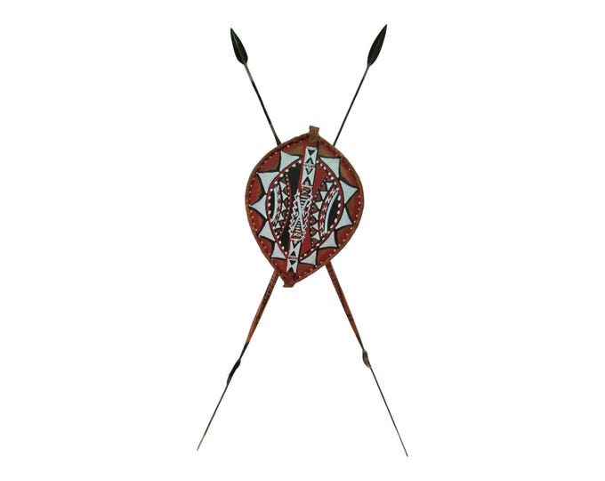 Defend with Honor: Maasai Warrior Bundle (2 Spears & Shield)
