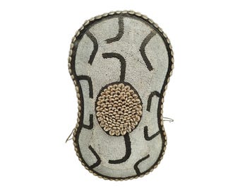 ON SALE!! Beaded & Cowrie African Ceremonial Shield Wall Decor Display Wall Hanging Ceremonial