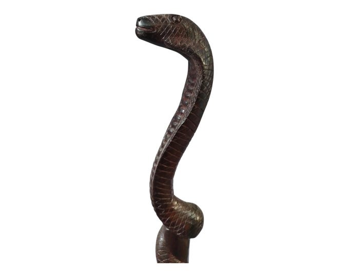 On Sale Serpentine Support: Tree Climbing Snake Walking Stick (Ethically Sourced) Status Stick | Pointing Stick | Maasai Stick