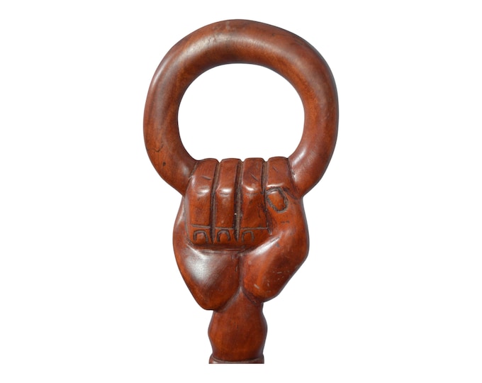 On Sale  Hand-Carved "Human Hand" Walking Stick: A Unique Work of African Art Walking Cane | Status Stick | Pointing Stick | Maasai Stick