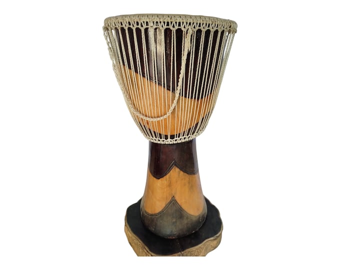 Hand-Crafted African Djembe Drum Traditional Rhythms(Unique Home Decor or Seating) |Tribal Art Decor Gift Collectible Handmade Display Decor