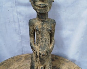 Antique Hemba Fertility Statuette - DRC (Democratic Republic of Congo) Art gift  Home Decor Table top Console Shelf top