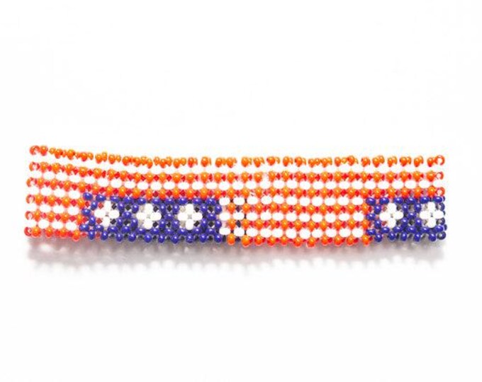 American Flag Beaded Bracelet: Handcrafted Patriotic USA Jewelry