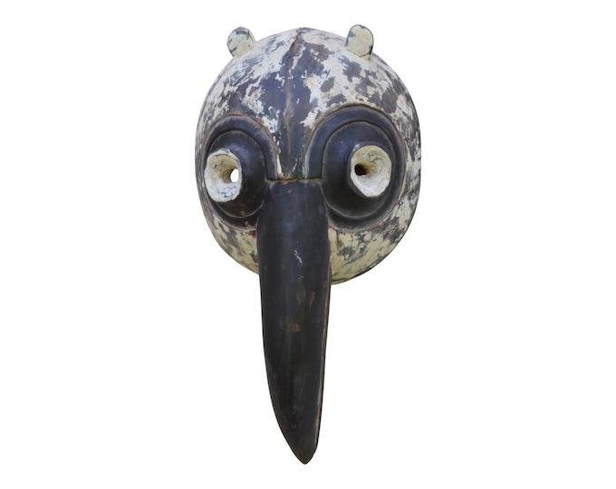 On sale !! Authentic Hand-Carved Wooden African Bird Mask - Cultural Art Decor Art gift wood Wall Hanging Home Decor