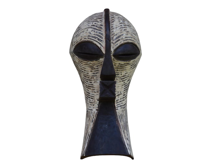 On sale !! Authentic Hand-Carved Wooden African Kifwebe Mask - Cultural Art Decor| gift| wood Wall Hanging Home Decor