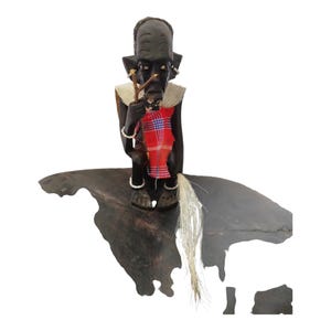 Hand-Carved African Elder Statue (Unique Home Decor & Gift) handmade wooden carving