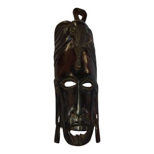 On sale!Hand-Carved Wooden African Mask with Stylized Features - Cultural Art Decor |Traditional Decor|home Decor