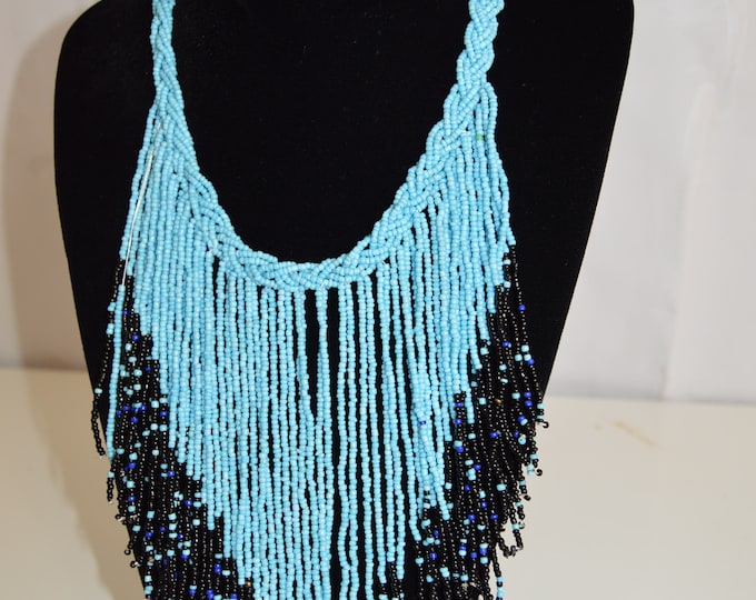 Beaded Gold African Necklace | Maasai Traditional | Gift for Her