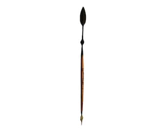 Maasai Double-Headed Spear: Hand-Forged Iron & Cedarwood Handle