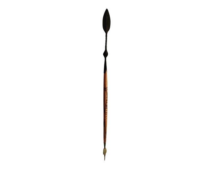 On Sale  Distinctive Maasai Double-Headed Spear: Cedarwood Handle & Hand-Forged Iron Iron Spear Easy to Dismantle Easy carry