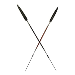 On Sale The Hunter&#39;s Choice: Samburu Spear Set for Big Game (Set of 2) Forged in Africa by Expert Craftsmen Easy to Dismantle Easy carry
