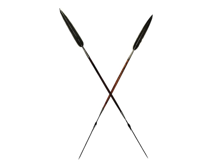 On Sale The Hunter's Choice: Samburu Spear Set for Big Game (Set of 2) Forged in Africa by Expert Craftsmen Easy to Dismantle Easy carry