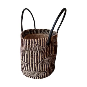 Handmade Woven Sisal Jute Leather Market Bag Bucket Backpack Sling Purse Sisal Bucket Bag - Etsy main image 3