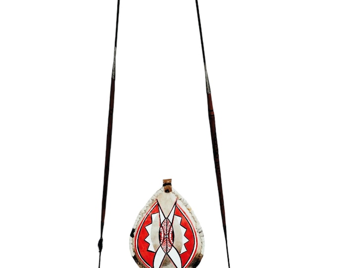Kenya Warrior Prestige Bundle: Authentic Brown and White Shield & Maasai Spears") African handmade home decor,tribal art,wall art