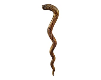 On Sale Striking Green Mamba Walking Stick: Hand-Carved Power & Beauty from Africa Walking Cane | Status Stick | Pointing Stick Maasai Stick