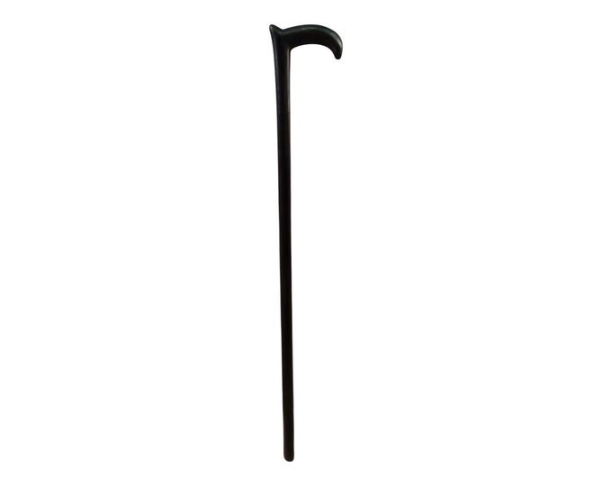 Elegant Ebony Rosewood Walking Stick Classic Fritz Handle Handmade African Inspired Gentleman Cane Polished Luxury Collectible Men Gift Wow