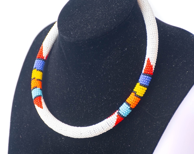 White African choker Necklace | Maasai Traditional | Gift for Her