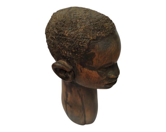 On sale!   Hand-Carved Wooden African Head Sculpture - Cultural Art Decor |Traditional Decor|home Decor