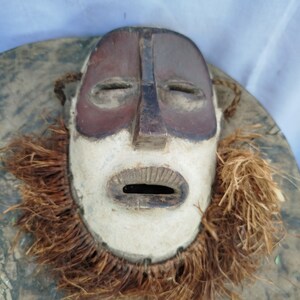 Antique Captivating Songye Mask - Hand-Carved Wood, DRC(Democratic Republic of Congo) Art gift wood Wall Hanging Home Decor