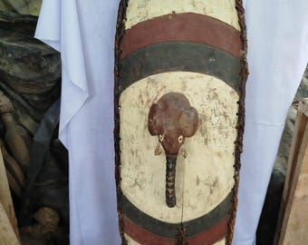 ON SALE!!  Handcrafted Elephant Spirit Shield: Authentic African Art for Your Home or Collection home decor African art