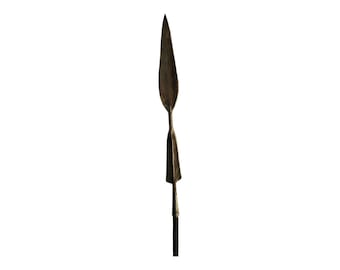 On Sale Rare Samburu Double-Headed Spear: Hand-Forged Iron with Mahogany Handle Iron Spear Easy to Dismantle Easy carry
