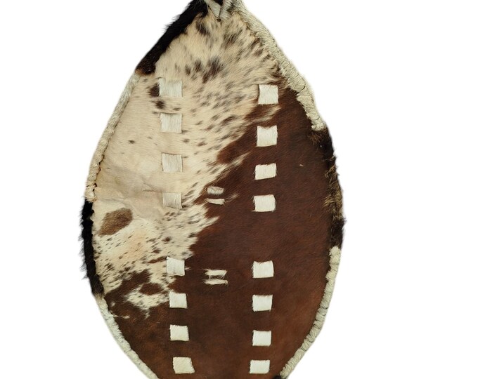 An Authentic African Cowhide Shield (Tribal Art)Hand-Woven in Africa Tribal Handcrafted African Maasai Warrior Design gift,home decor