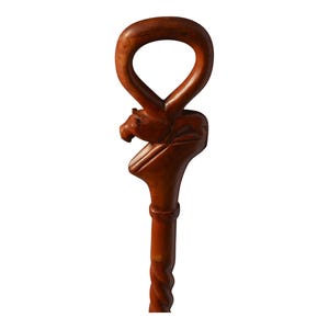 Regal Lion Walking Stick Hand-Carved in Africa from Finest Wood status stick hiking cane pointing stick