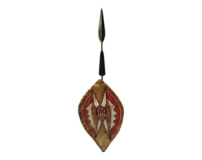 Samburu Warrior's Essentials: Spear & Shield Bundle (1 Spears and 1 Shield) samburu shield and 1 Iron spear