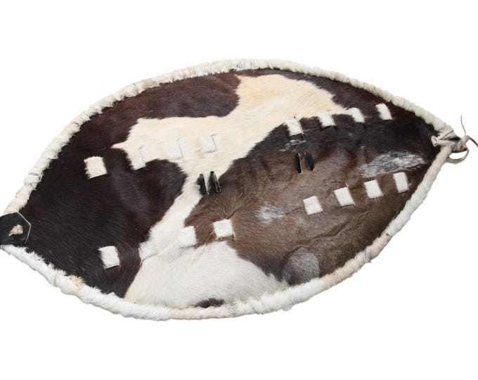 Multi-Tone Zulu/Nguni Style Shield | Hair-on-Hide Wall Art | Authentic Cowhide African Tribal Decor