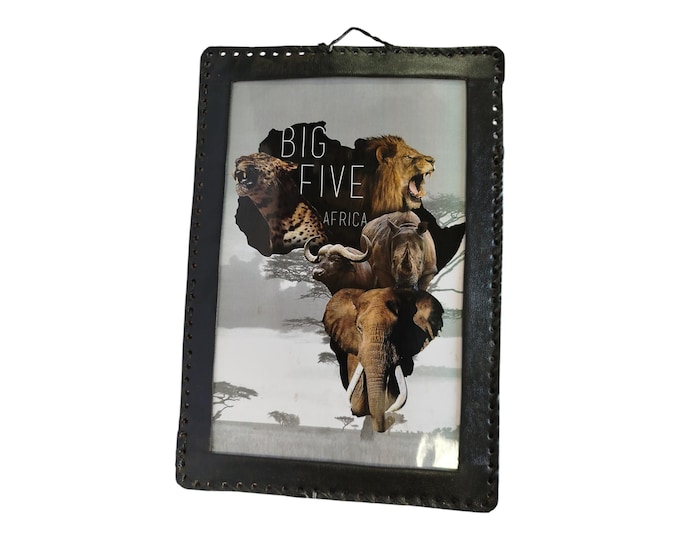Hand-Painted African Wall Art : The African Big Five | Iconic Wildlife Wall Art | Portrait Wall Art- Unique decor