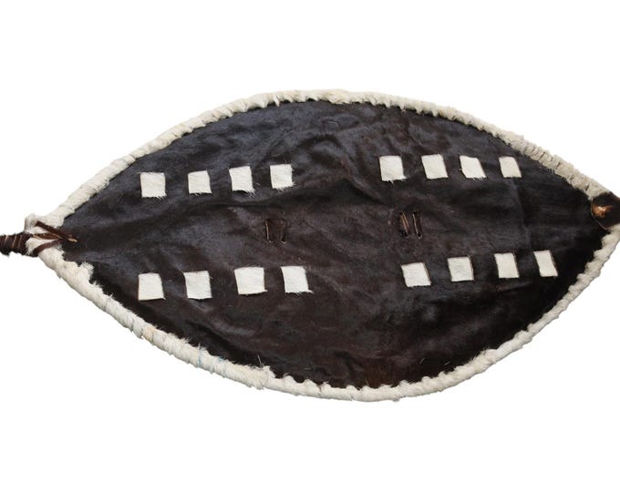 Dark Cowhide Zulu/Nguni Style Shield | Wall Art | Tribal Decor | Rustic African Gift