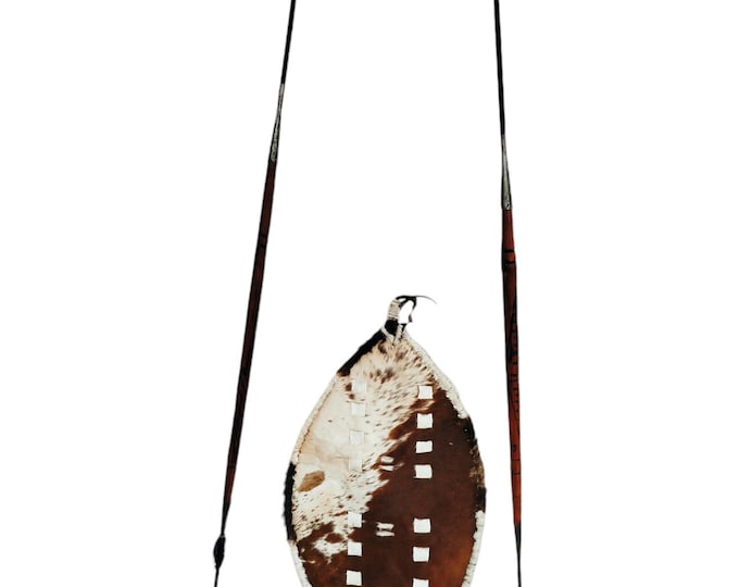 Zulu Warrior Prestige Bundle: Authentic Brown and White Shield & Maasai Spears") African handmade home decor,tribal art,unique wall art