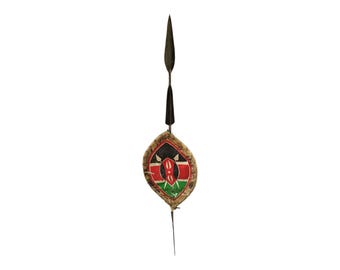 Cross-Cultural Alliance: Samburu Spear & Maasai Shield Bundle (1 Samburu Shield and 1 Iron Spear)