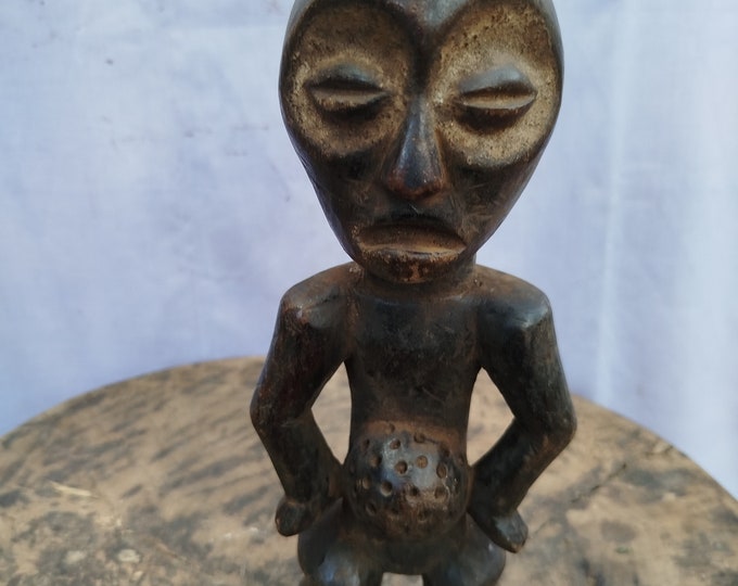 Antique Intricate Mbole Medicine Man Statue Mganga - DRC (Democratic Republic of Congo) Art gift wood Wall Hanging Home Decor